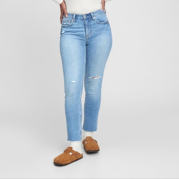 GAP Denim - GAP Jeans Vintage Slim Mid Rise Washwell Stretch Light Indigo Blue 32/14R